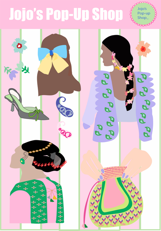 The Traditional Hairdo Sticker Sheet