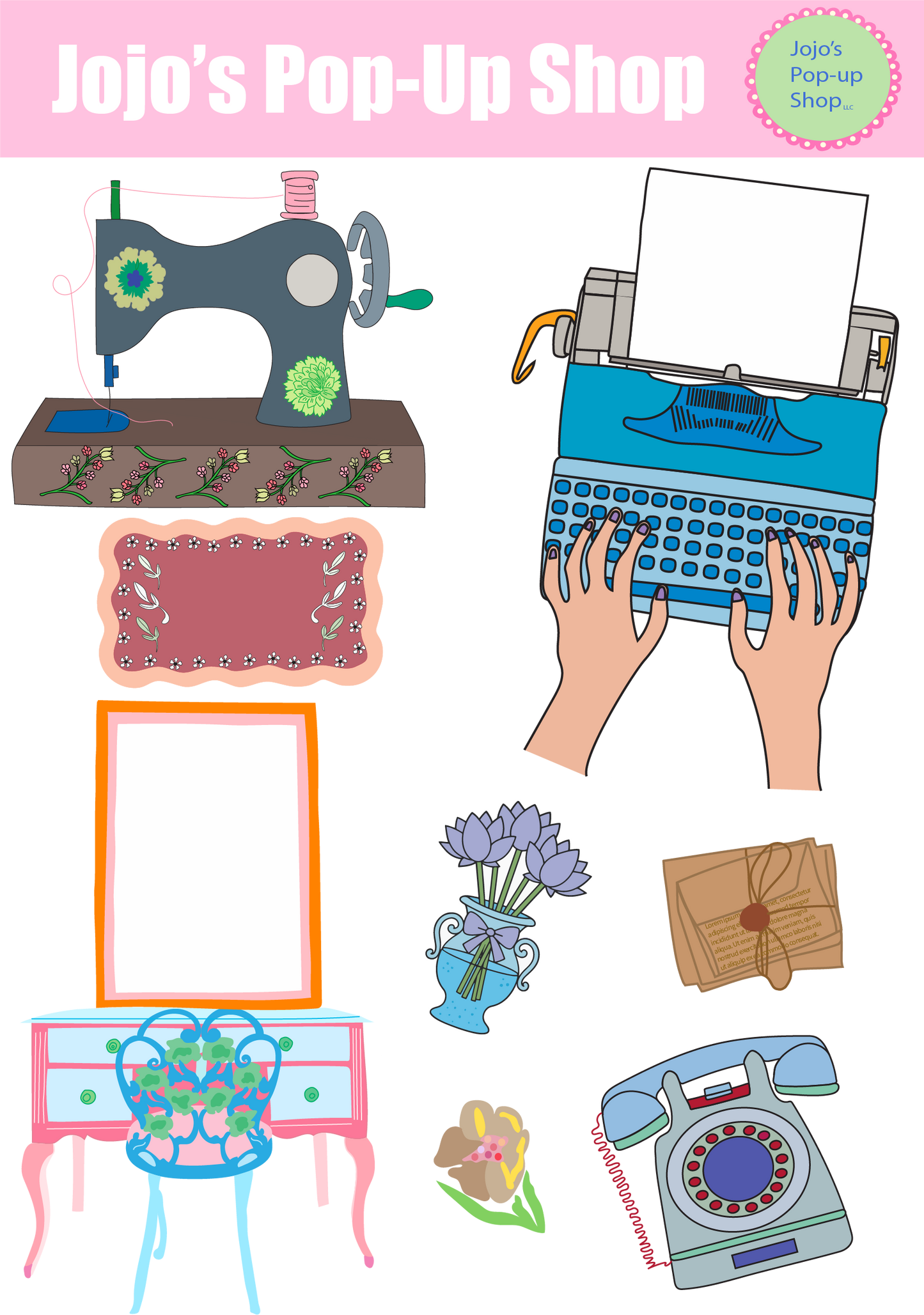 Let's Go Antiquing Sticker Sheet
