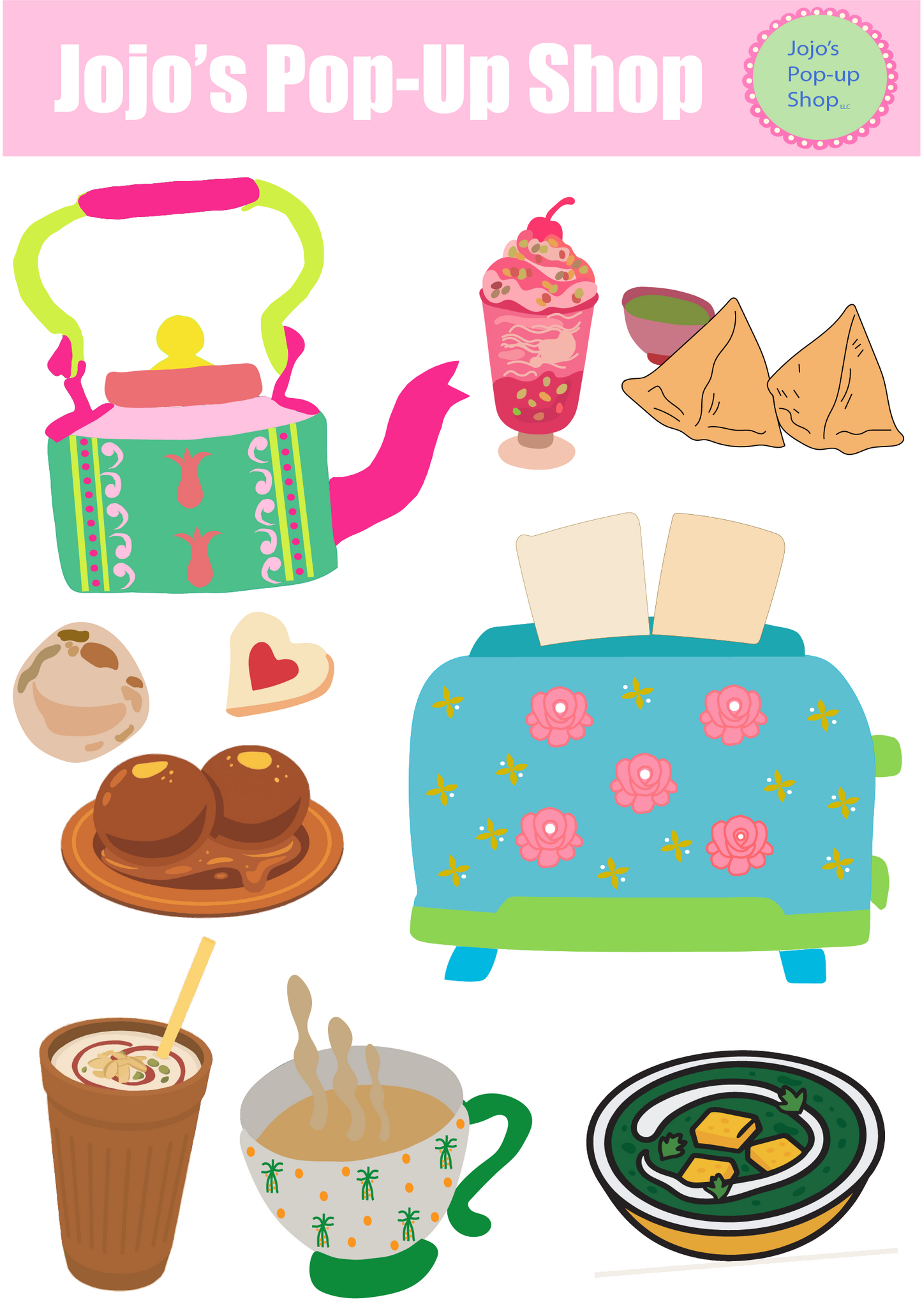 South-Asian Bites Sticker Sheet