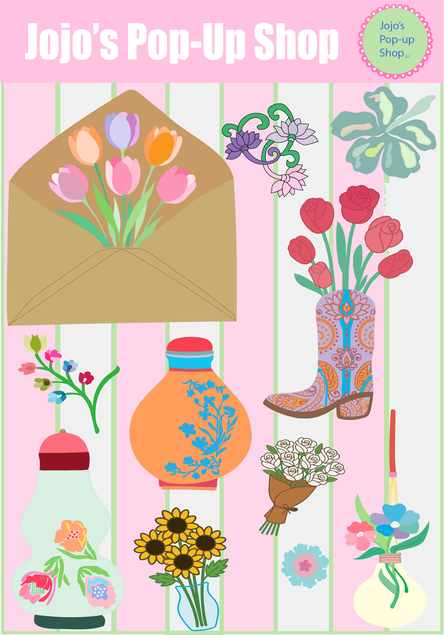 The Floral Party Sticker Sheet
